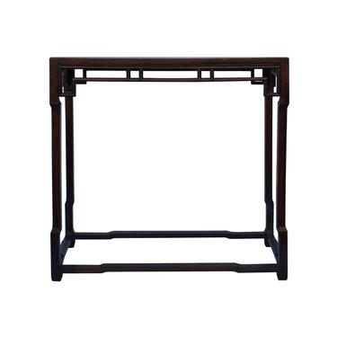 Chinese Brown Huali Rosewood Ming Style Apron Side Altar Table cs5354E 