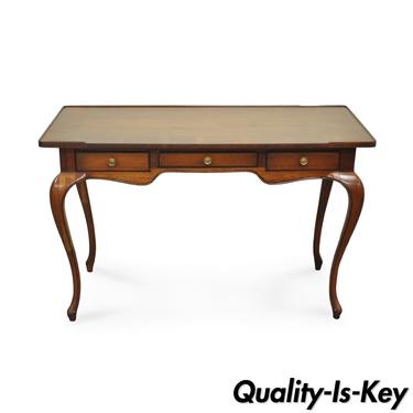 Vtg 48"W French Country Cherry Console Table Ladies Desk Fine Arts Furniture