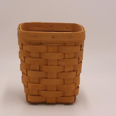 vintage Longaberger basket silverware caddy with wood divider 1998 
