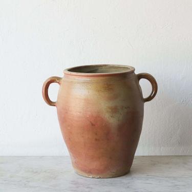Stamped Vintage Stoneware Urn