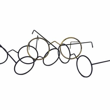 Set of Four Metal Wire Eyeglasses Sculpture Store Counter Display 