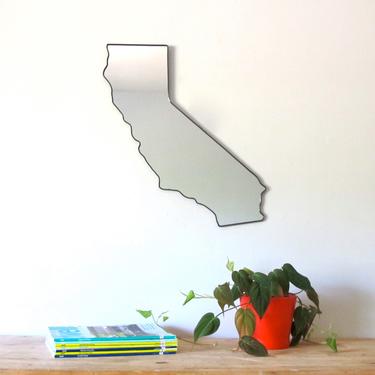 California Mirror / Wall Mirror State Outline Silhouette San Francisco CA Wall Art Shape Modern Decor by fluxglass