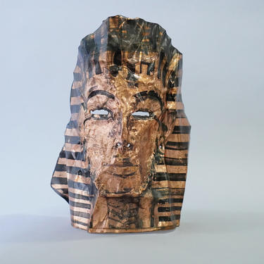 Pharaoh Copper Head Sculpture