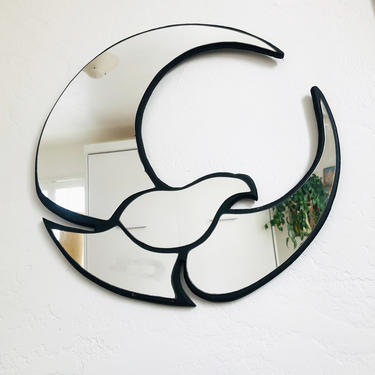Vintage Circular Seagull Art Mirror 