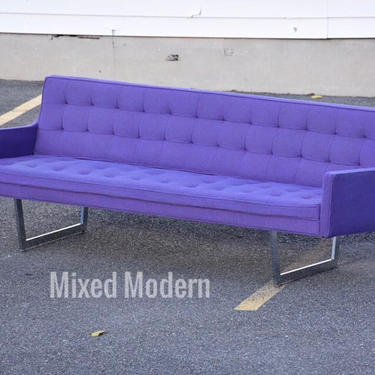 Modern Chrome &amp; Purple Sofa by Patrician 