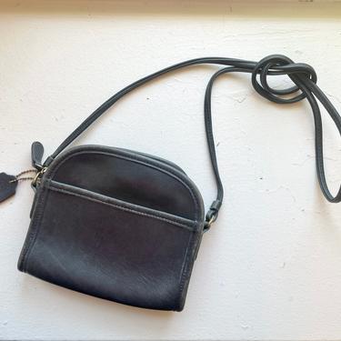 Vintage COACH Navy Blue Abbie Crossbody Bag, 9017, Distressed, Made in Costa Rica 