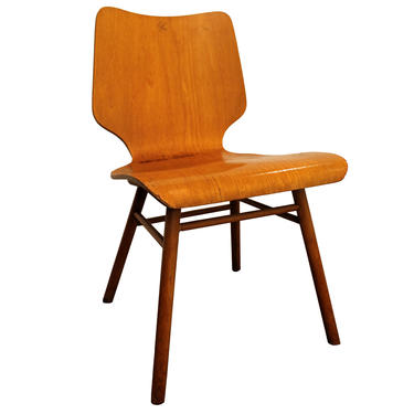 Mid Century Danish Modern Bentwood Eames Era-Style Plyform Side/Accent Chair 