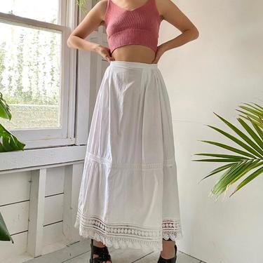 Victorian White Cotton Slip Skirt