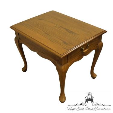 MERSMAN FURNITURE Solid Pecan Traditional Queen Anne Style 21x27&quot; Accent End Table by HighEndUsedFurniture