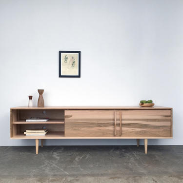 Kasse Credenza / TV Stand 100&amp;quot; in Solid Brown Maple - Natural Finish - Reserved for Paula 