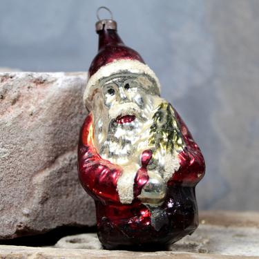 Antique Blown Glass Santa Christmas Ornament for Your Vintage Christmas Tree! - Figural Ornament Santa | FREE SHIPPING 