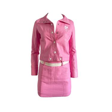 Courreges Pink Mini Skirt Set