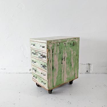 Green Distressed Cabinet No. 1