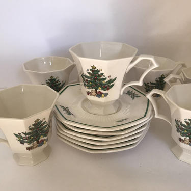 6  Sets Nikko Christmastime Tea Coffee Cups and Saucers Mugs- Perfect Gift for Holidays 