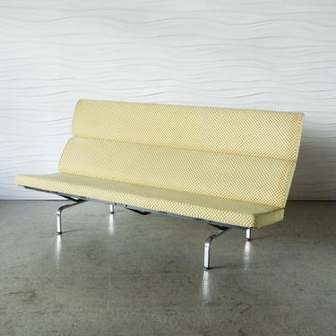 HA-C8276 Eames Compact Sofa with Alexander Girard Checkered Fabric