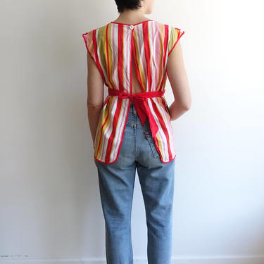 Vintage 70s Striped Smock Top/ Art Teacher Smock | Bottle of Vintage 70s Striped Smock Top/ Art Teacher Smock | Bottle of