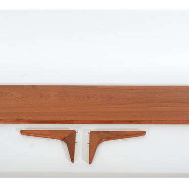 Teak Shelf and Brackets 9&amp;quot; by HG Furniture Hansen Guldborg Danish Modern 