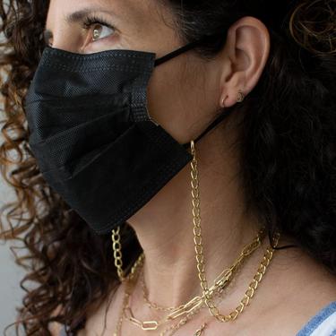 Face Mask Chain, Gold Plated Mask Holder, Face Mask Chain Necklace, Mask Holder, Mask Lanyard, Chunky Necklace Mask Chain, Stainless Steel 