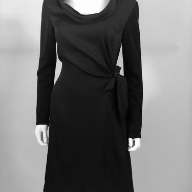 Black cowl neck dress