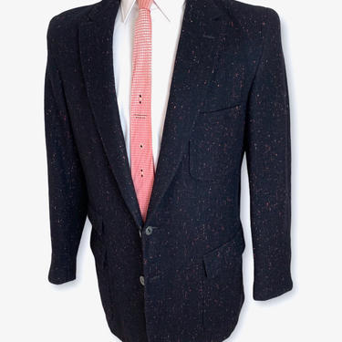 Vintage 1950s Pink ATOMIC FLECK Wool Rockabilly Blazer ~ 38 R ~ sport coat / jacket ~ Elvis ~ VLV ~ 