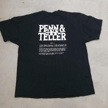 Vintage T-shirt Penn &amp; Teller Early 1990s Single Stitch Extremely Rare Piece for Collectors 