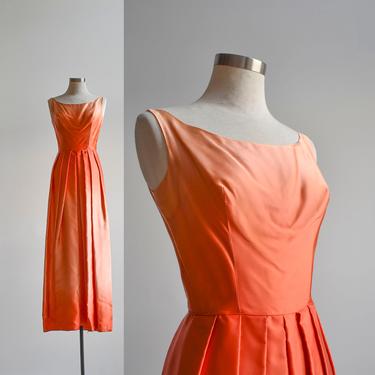 1950s Peach Ombre Gown 