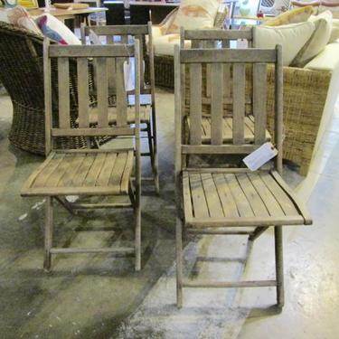SET OF FOUR VINTAGE FOLDING CHAIRS PRICED SEPARATELY