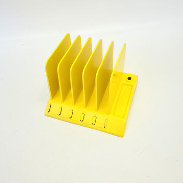 Office Desk Organizer Mail Holder Sorter Pen Pencil Storage Business Card Rack Letter Display Yellow Home Decor Painted Furniture Sunny 