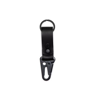 Double Loop Keychain // Black Leather