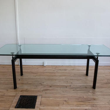 Corbusier Metal & Glass Dining Table