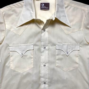 NEW Old Stock ~ Vintage 1970s JC PENNEY Western Shirt ~ size S to M ~ Snap Button ~ Cowboy / Rockabilly ~ 