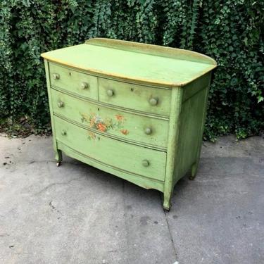 Green Goddess Flora 1930's Chest of Drawers