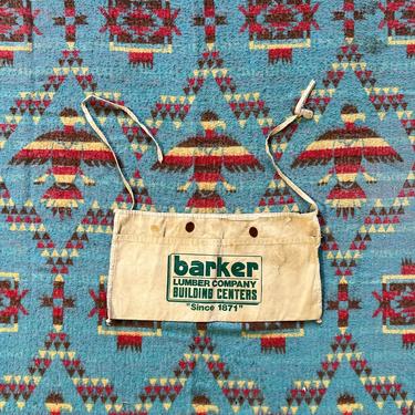 Vintage Barker Lumber Co Nail Apron Textile 