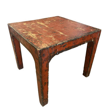 Industrial Red Dining Table or Game Table