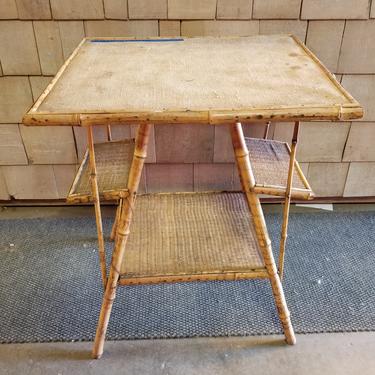 Rad Vintage Tiki Table (24.5" W by 29.25" H by 20.5" D)