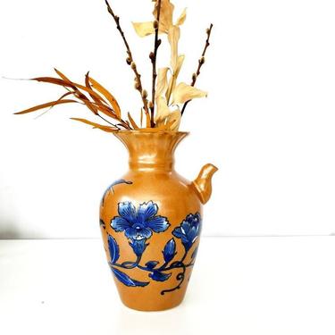 Vintage Formalities Blue Floral Ceramic Vase 