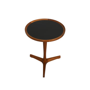 Hans Andersen Teak Side Table Black Top Danish Modern 