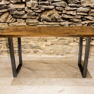 Free Shipping! The Rappahannock - Urban Modern Reclaimed Wood Table With Industrial Base 