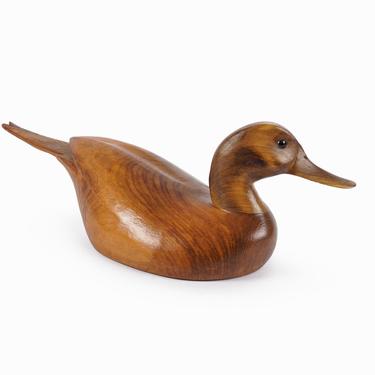 1983 Clyde Hargraves Duck Sculpture Wooden 