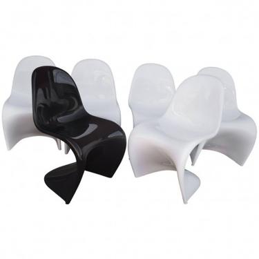 Set of Six Panton Chairs by Verner Panton for Vitra