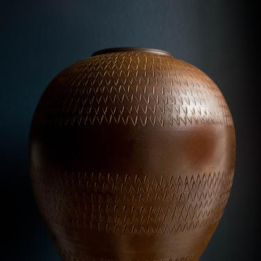 Large Scale Mid Century Handmade Pottery Vase // Dumler & Breiden West Germany // Tribal Home Decor 