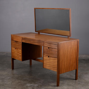 Mid Century French Vanity Dressing Table with Mirror Desk 