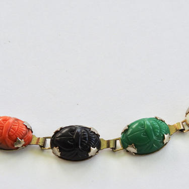 Lucite Scarab Necklace 