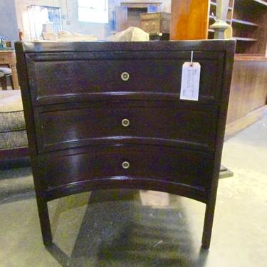 BUNGALOW DARK WOOD  CURVED CHEST OF DRAWERS