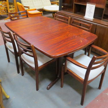 Vintage Danish modern Rosewood dining table set