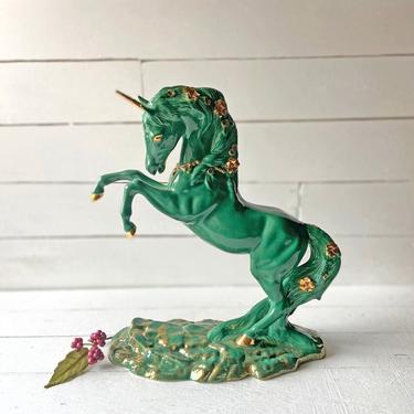 Vintage Green Horse, Eternal Spring Unicorn, Princeton Gallery Limited Edition | Horse Collector, Collectible | Perfect Birthday Gift 