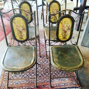Set of 4 French campaign lawn chairs. $100 for the set.