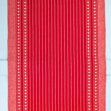 Red Heart Linen Tea Towel