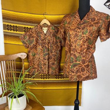 Vintage 50s Polynesian Bazaar Polished Cotton Hawaiian Shirts 