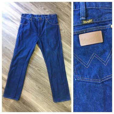 Vintage 1980’s Blue Denim Wrangler Jeans 36x31 